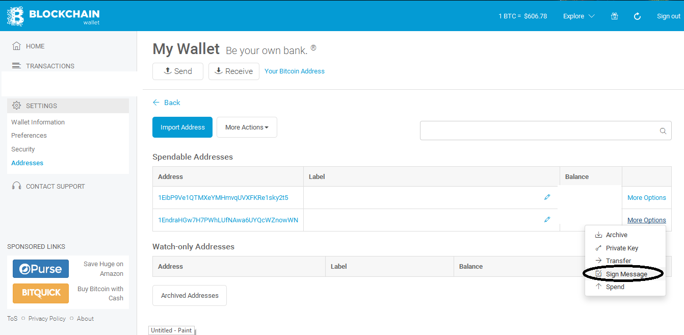 !   How To Sign Message Your Bitcoin Address And Verify It Blockchain - 