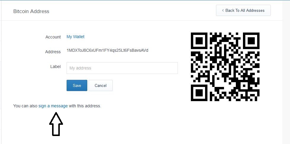 How To Sign Me!   ssage Your Bitcoin Address Coinbase Web Wallet Newbium - 