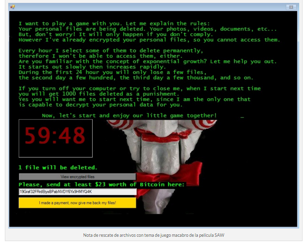 So is the ' ransomware ', the virus that blocks your computer and asks for a rescue in bitcoins